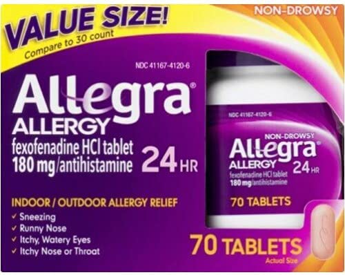 Allegra Adult 24 Hour Allergy Tablets (70 Count )