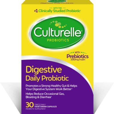 Culturelle Pro Strength Daily Probiotic Capsules, Probiotic For Men & Women, Most Clinically Studied Probiotic Strain Proven to Support Digestive & Immune Health, Gluten & Soy Free, 60 Count
