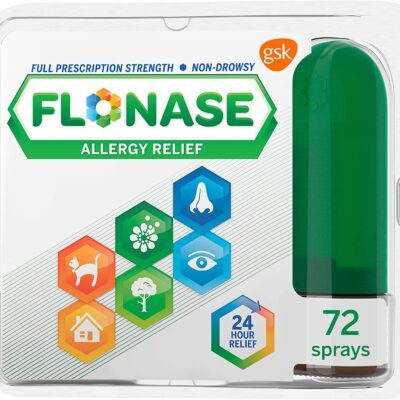 Flonase Allergy Relief Nasal Spray, 24 Hour Non Drowsy Allergy Medicine, Metered Nasal Spray - 72 Sprays