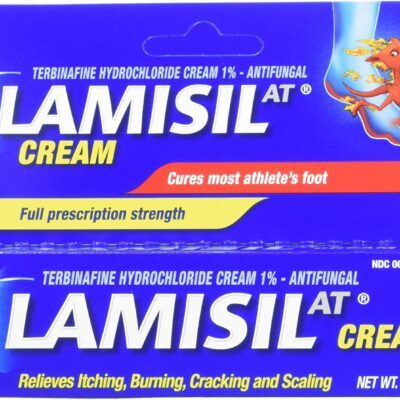 Lamisil Athelete's Foot Antifungal Cream, Full Prescription Strength for Itching, Burning, Cracking, and Scaling, 1 ounce (Pack of 2)