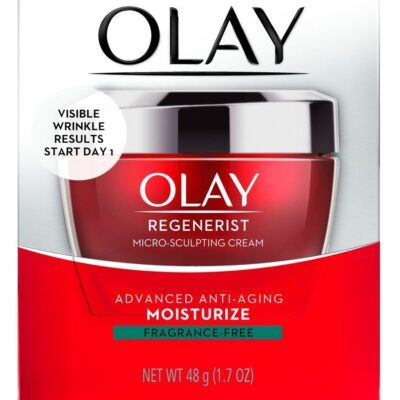Olay Regenerist Micro-Sculptng Cream 1.7 Ounce Jar (Fragrance-Free) (50ml) (3 Pack)