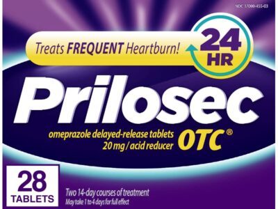 Prilosec OTC Frequent Heartburn Medicine and Acid Reducer Tablets, 28 Count