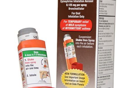 Primatene Mist Epinephrine Inhalation Aerosol 160 Metered Sprays Over-The-Counter Asthma Inhaler