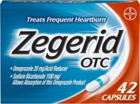 Zegerid OTC Heartburn Relief, 24 Hour Stomach Acid Reducer Proton Pump Inhibitor with Omeprazole and Sodium Bicarbonate, Capsules, 42 Count (Pack of 1)