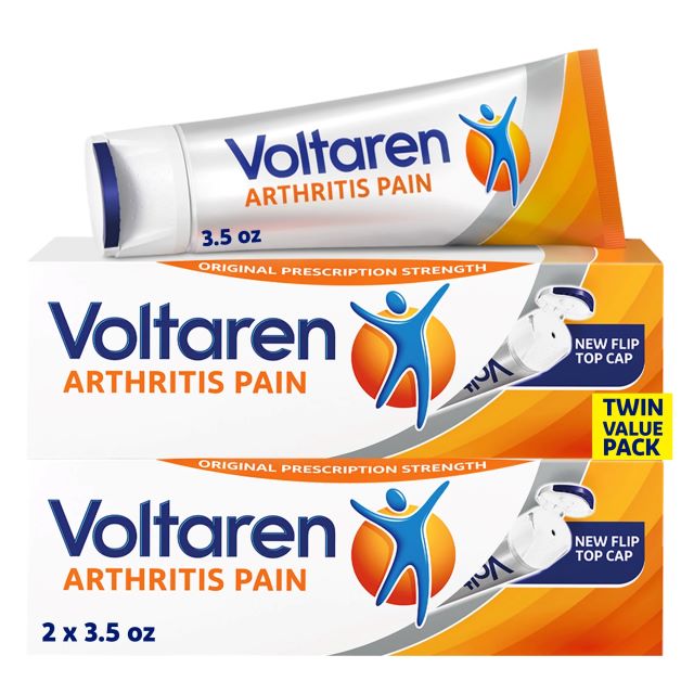 New Easy Open Cap - Voltaren Arthritis Pain Gel for Powerful Topical Arthritis Pain Relief - 100 G x 2