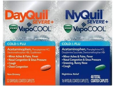 Vicks Dayquil & Nyquil Severe+ Vapocool Cold & Flu 48 Caplets each