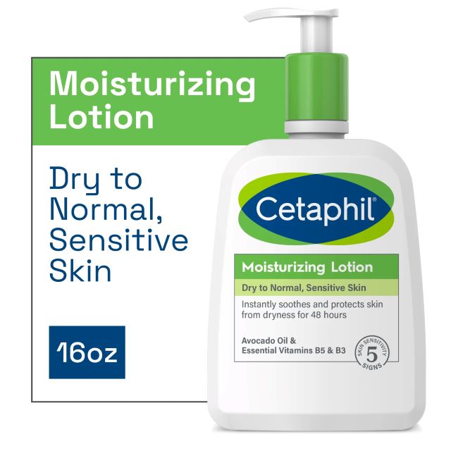 Cetaphil Hydrating Moisturizing Lotion for All Skin Types, Sensitive Skin, 16 oz