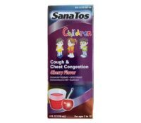 SanaTos Children, Cough & Chest Congestion, Cherry Flavor, Liquid, Age 2 to 12, 2 fl Oz, 59 ml)