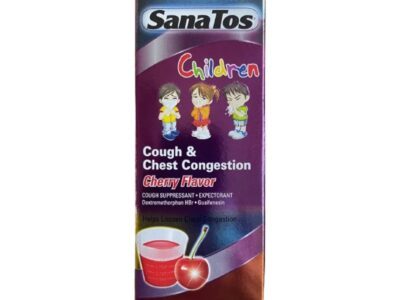 SanaTos Children, Cough & Chest Congestion, Cherry Flavor, Liquid, Age 2 to 12, 2 fl Oz, 59 ml)