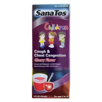 SanaTos Children, Cough & Chest Congestion, Cherry Flavor, Liquid, Age 2 to 12, 2 fl Oz, 59 ml)