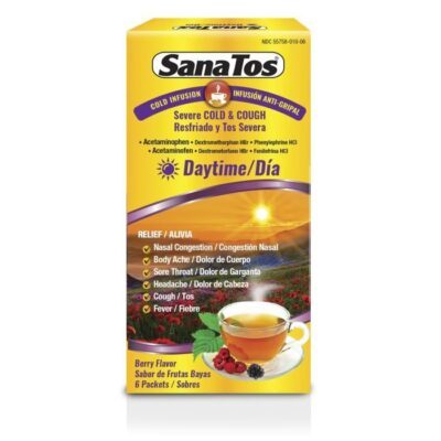 SanaTos Severe Cold and Cough Daytime Tea (6 Berry Flavor Packets) – Vas al Super