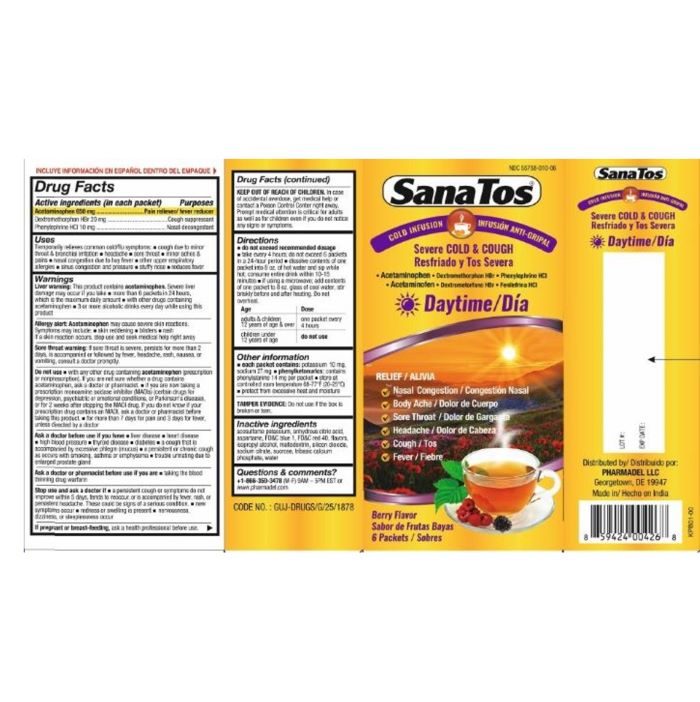SanaTos Severe Cold and Cough Daytime Tea (6 Berry Flavor Packets) – Vas al Super - Image 3