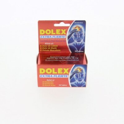 Dolex Extra Fuerte Pain Reliever Aid - Ayuda a Aliviar El Dolor X 24 Tabs