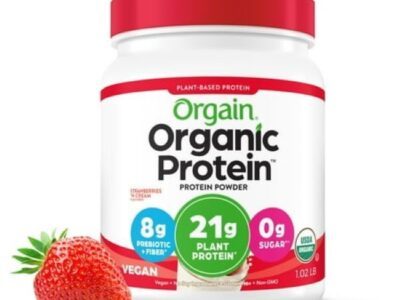 Orgain Organic Protein Powder - Strawberries and Cream - 1lb