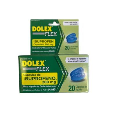 DOLEX Flex, Muscular Aches (Dolor Muscular) 200 mg 20 Capsules