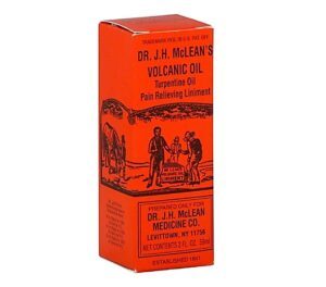 Volcanic Oil, Turpentine Oil, Pain Relieving Liniment, DR. J. H. McLEAN, 2 fl Oz (59 ml)