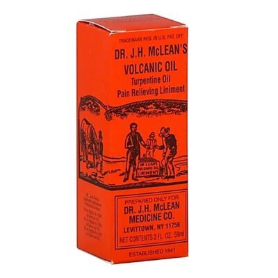 Volcanic Oil, Turpentine Oil, Pain Relieving Liniment, DR. J. H. McLEAN, 2 fl Oz (59 ml)