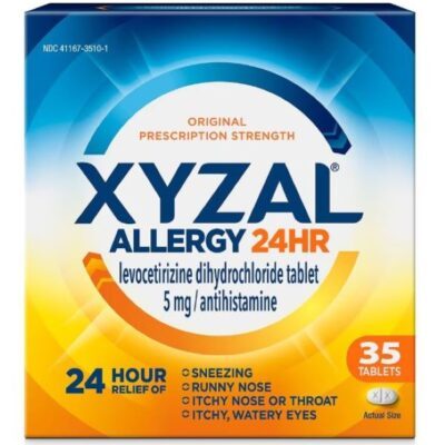 XYZAL Allergy 24HR, Antihistamine, 5mg, 35 Tablets
