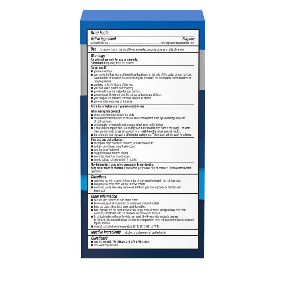Rogaine Extra Strength 5% Minoxidil Topical Solution, Hair Regrowth, Men, 2 fl. oz - Image 4