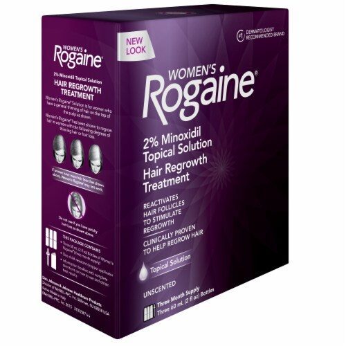 Rogaine Women's 2% Minoxidil Topical Solution for Womens Hair Thinning and Loss & Hair Regrowth, 3-Month Suppl - Image 4