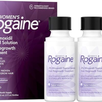 Rogaine Women's 2% Minoxidil Topical Solution for Womens Hair Thinning and Loss & Hair Regrowth, 3-Month Suppl