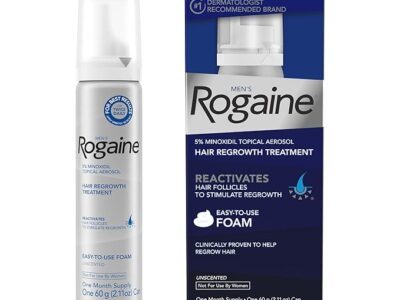 Men’s Rogaine 5% Minoxidil Topical Foam, One Month Supply