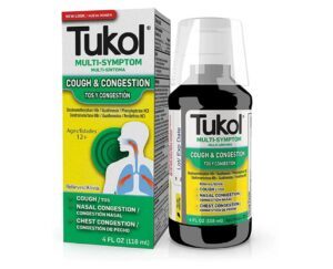 Tukol Multi-Symptom, Cough & Congestion, Age 12+, 4 fl Oz (118 ml)