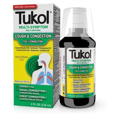 Tukol Multi-Symptom, Cough & Congestion, Age 12+, 4 fl Oz (118 ml)