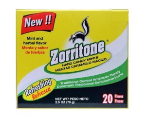 Zorritone Refreshing Hard Candy Mints, 20 Mints