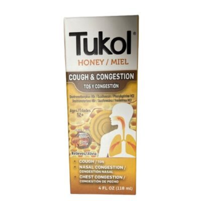Tukol Honey / Miel, Cough & Congestion, Age 12+, 4 fl Oz (118 ml)